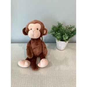 Baby Gund Nicky Noodle Monkey Plush Stuffed 12" Brown - Like New!